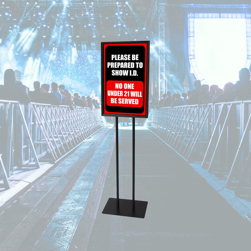 Bulletin Black Sign Holder (14”W x 22”H) - 