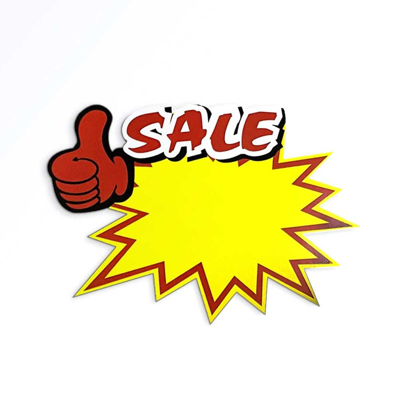 Sale! Burst Showcard with Red Finger