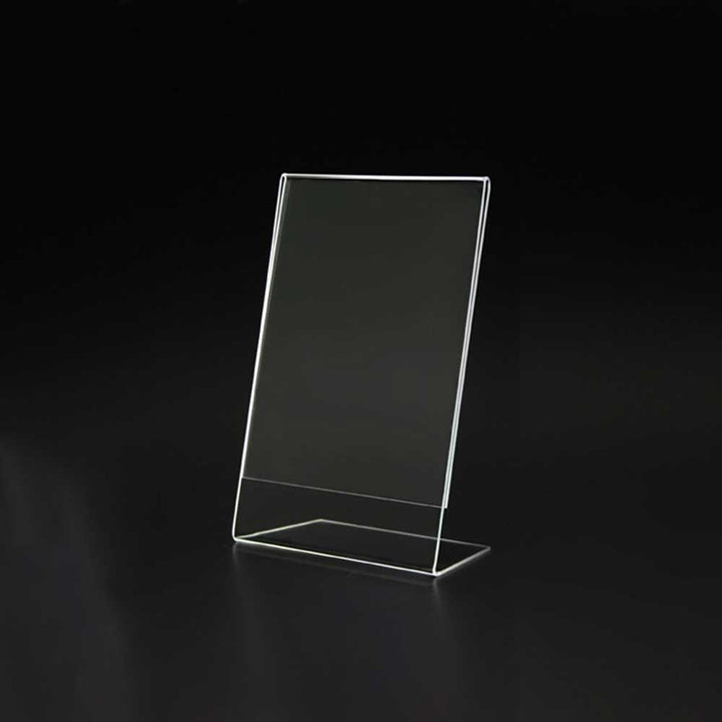 Slanted Clear Acrylic Sign Holder 5"W x 7"H (2pcs) - CTS0110