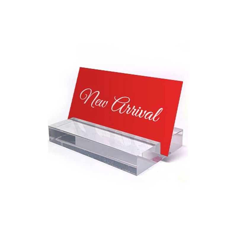 Clear Acrylic Block Tag Holder 3"W x ½"H (5 pcs) - CTS0111