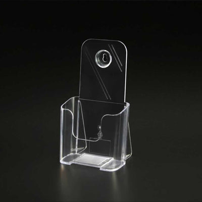 Clear Acrylic 1-Bay Countertop Brochure Holder 4”W x 8½”H (2 pcs) - CTS0114