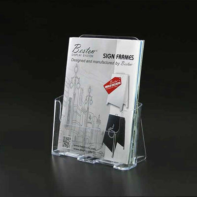 Clear Acrylic 1-Bay Countertop Brochure Holder 8½”W x 11”H (2 pcs) - CTS0119