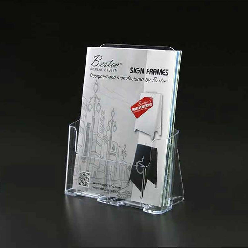 Clear Acrylic 1-Bay Countertop Brochure Holder 8½”W x 11”H (2 pcs) - CTS0119