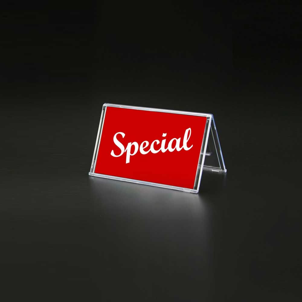 Tent Clear Acrylic Sign Holder 7"W x 4"H (2pcs) - CTS0122