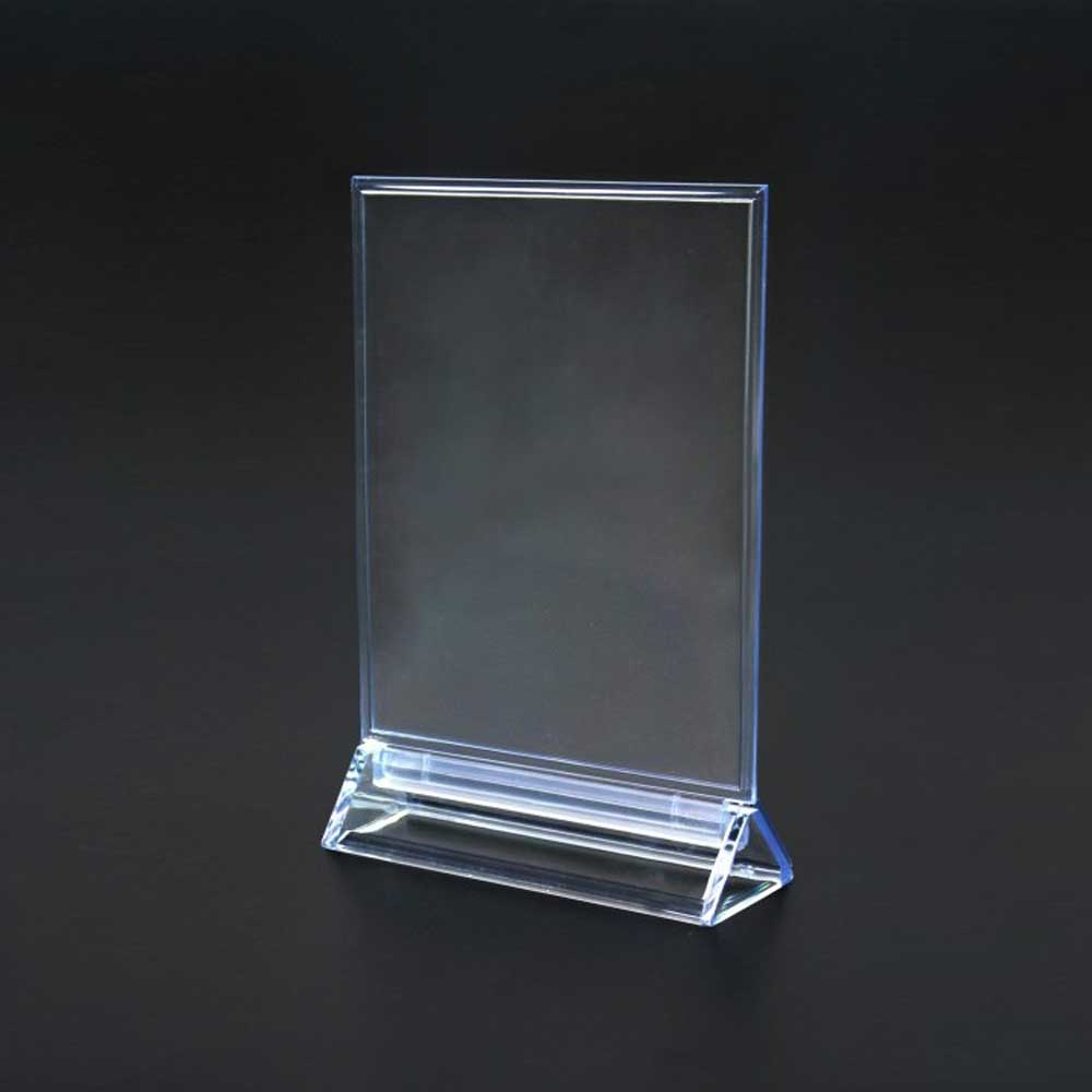 Triangle Base Acrylic Sign Holder 8¼”W x 11¾”H (2pcs) - CTS0123