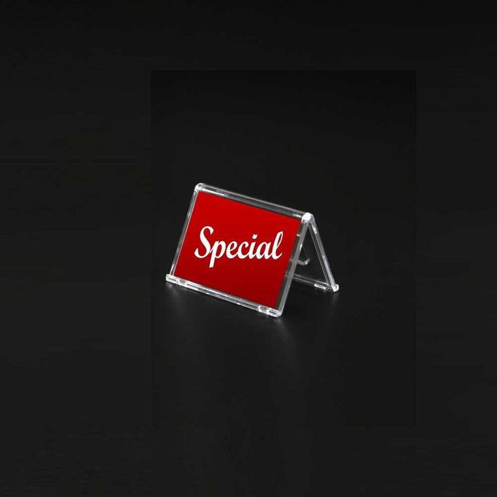 Tent Clear Acrylic Sign Holder 3½"W x 2¼"H (5pcs) - CTS0129