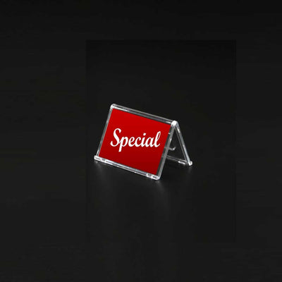 Tent Clear Acrylic Sign Holder 3½"W x 2¼"H (5pcs) - CTS0129