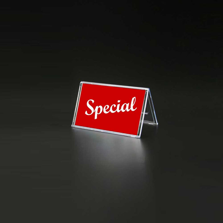 Tent Clear Acrylic Sign Holder 5¾"W x 3"H (2pcs) - CTS0130