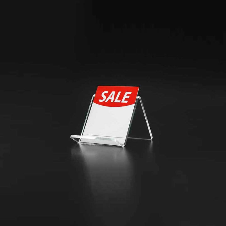 Clear Acrylic Easel Display 2”H x 2¾”W (5 pcs) - CTS0137