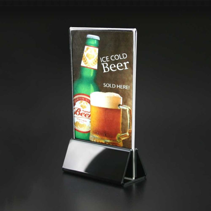 Triangle Base Black Acrylic Sign Holder 4"W x 1½"H (5pcs) - CTS0144B