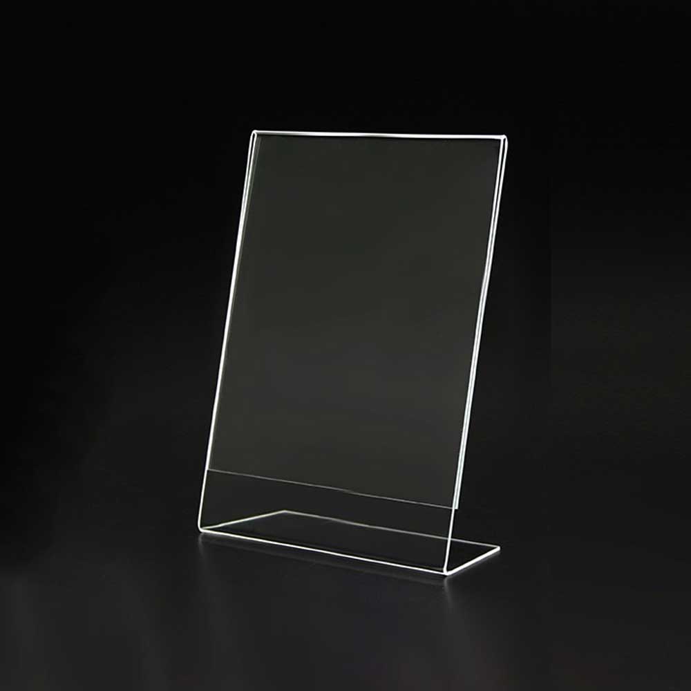 Slanted Clear Acrylic Sign Holder 8½"W x 11"H (2 pcs) - CTS0149