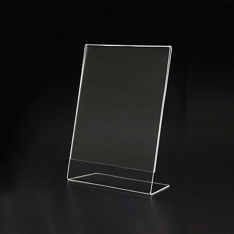 Slanted Clear Acrylic Sign Holder 8½"W x 11"H (2 pcs) - CTS0149