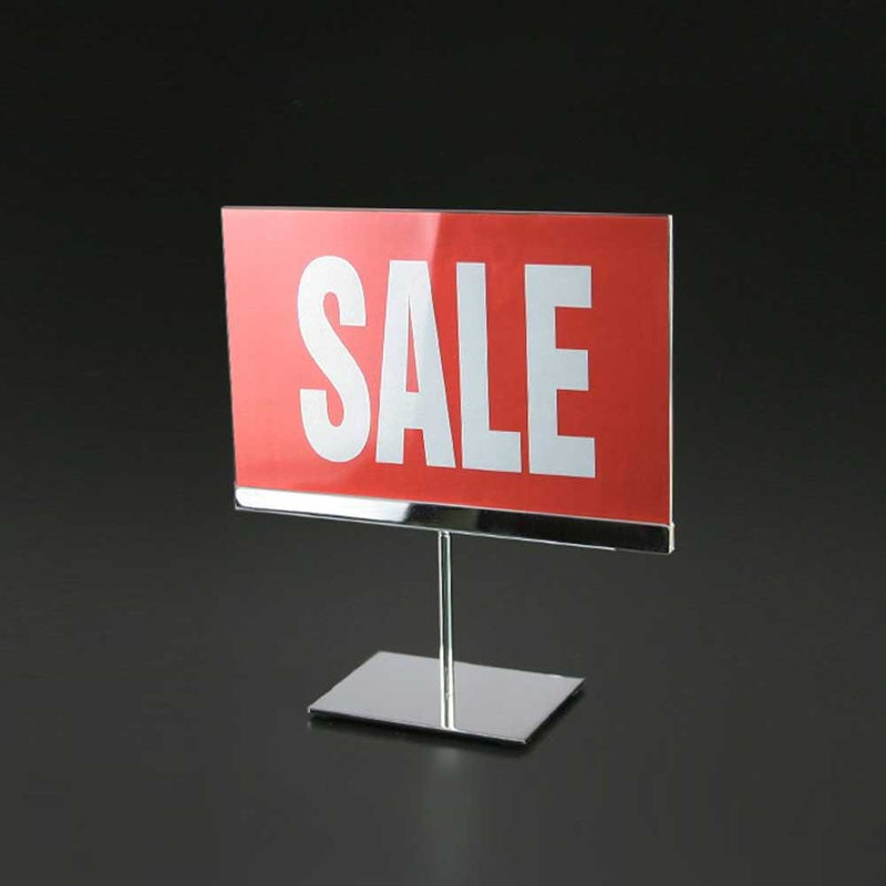 Chrome Metal Countertop Sign Holder 11”W x 7”H - CTS0151