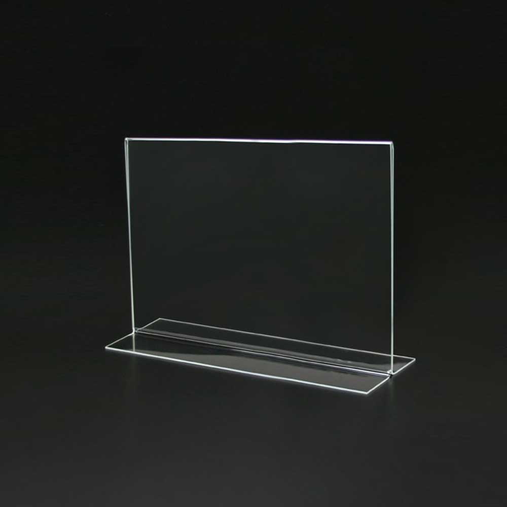 T-Base Clear Acrylic Sign Holder 11"W x 8½"H (2 pcs) - CTS0154