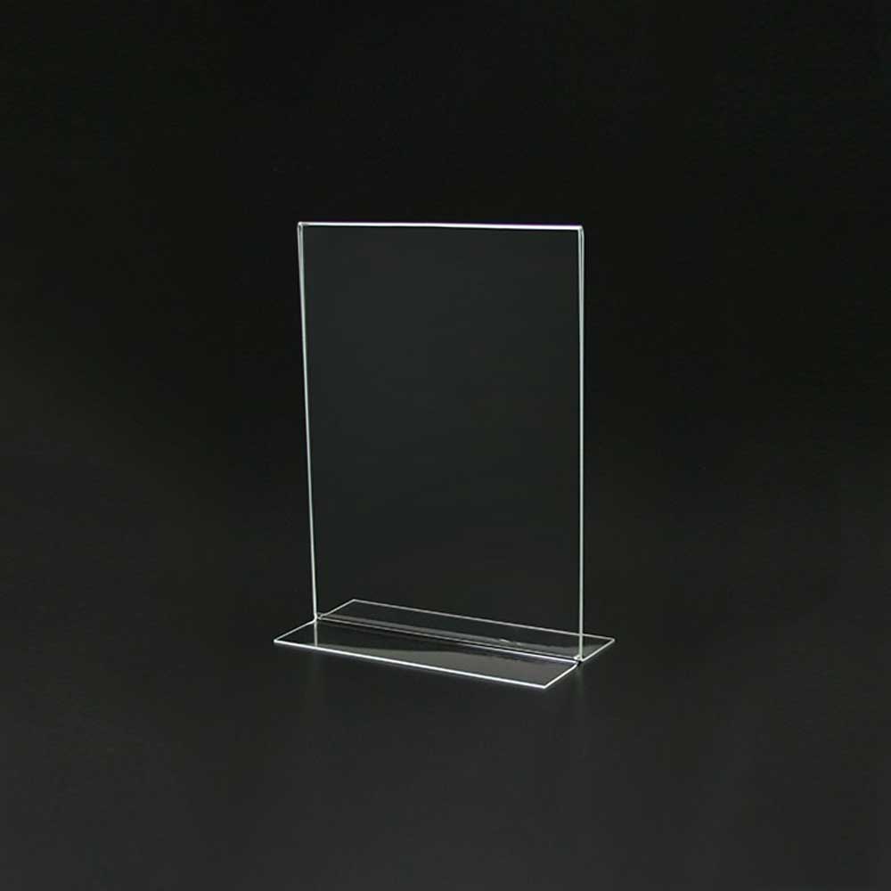 T-Base Clear Acrylic Sign Holder 5"W X 7"H (2pcs) - CTS0157