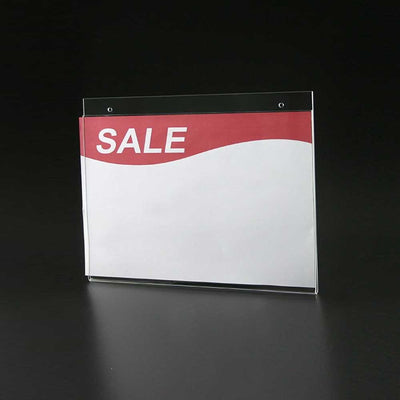 Clear Acrylic Wallmount Sign Holder 11"W x 8½"H (2 pcs) - CTS0163