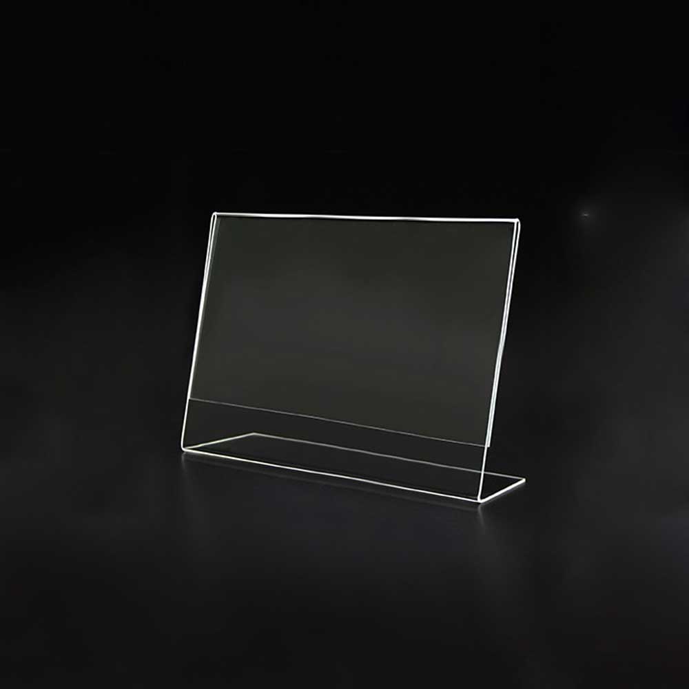 Slanted Clear Acrylic Sign Holder 6"W x 4"H (2pcs) - CTS0186