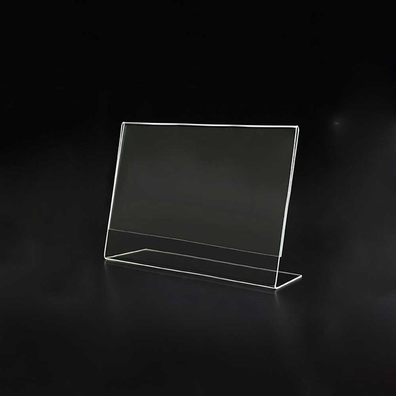 Slanted Clear Acrylic Sign Holder 6"W x 4"H (2pcs) - CTS0186