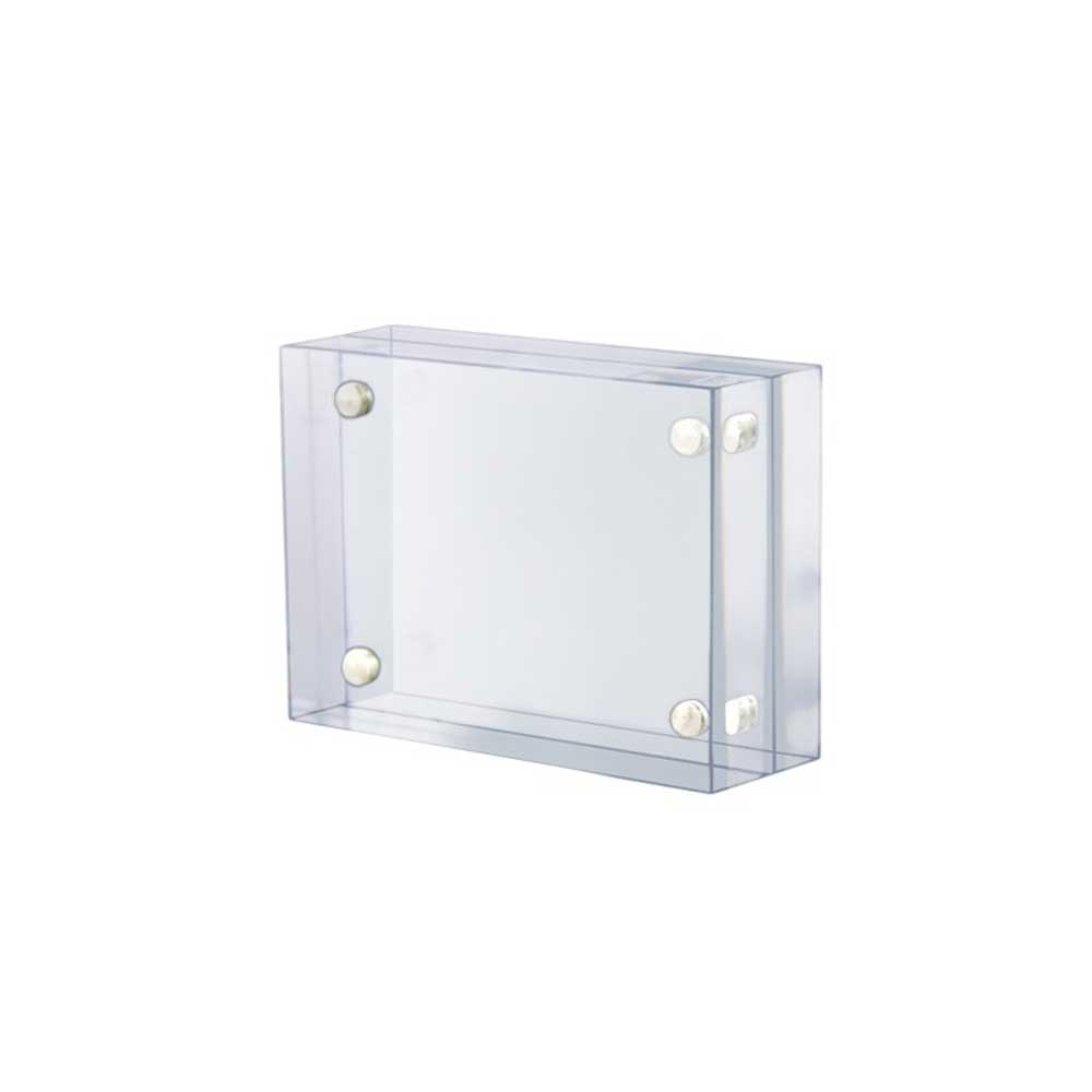 Magnetic Clear Acrylic Block Sign Holder 6"W x 4"H (2pcs) - CTS0199