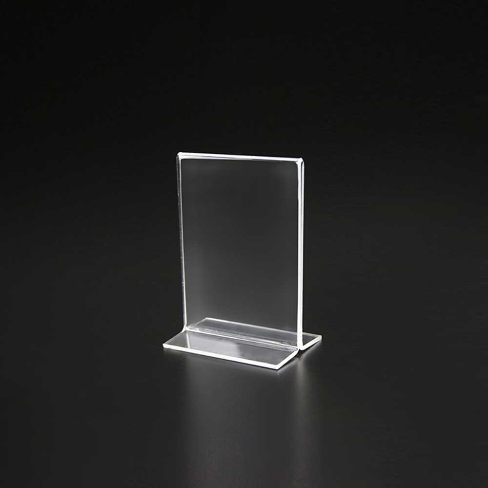 T-Base Clear Acrylic Sign Holder 4"W X 6”H (2pcs) - CTS0205