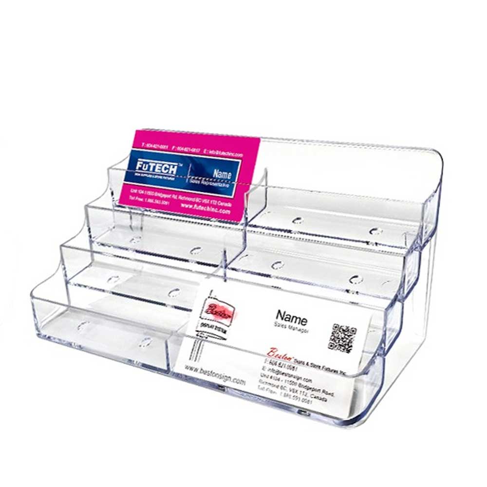 Clear Acrylic 8-Bay Business Card Holder - CTS0211