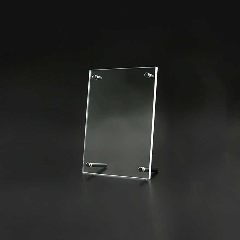 Angled Clear Acrylic Sign Holder 5½"W x 7½"H (2 pcs) - CTS0214