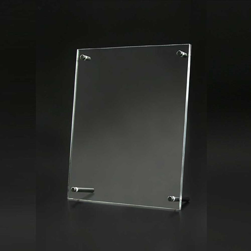 Angled Clear Acrylic Sign Holder 10"W x 12½"H (2 pcs) - CTS0216