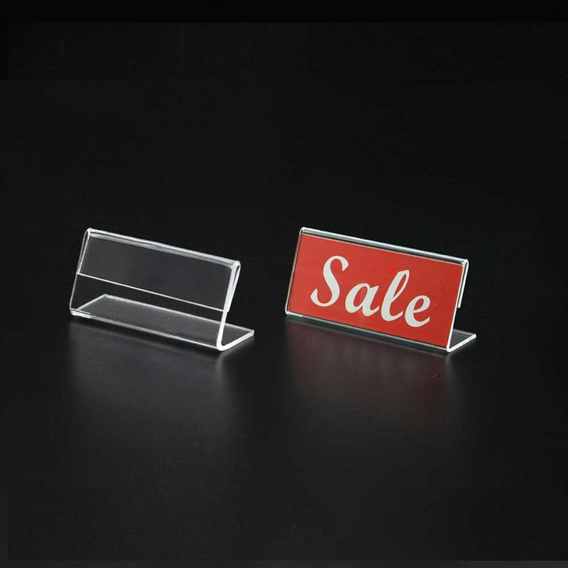 Clear Acrylic Tag Holder 3"W x 1¼"H (10 pcs) - CTS0224