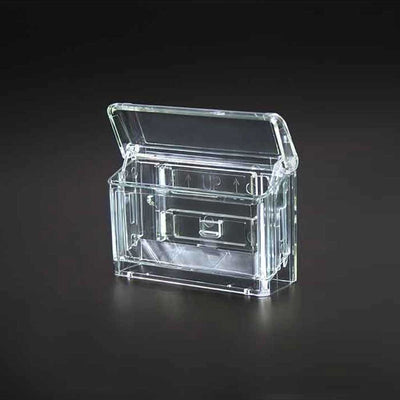 Clear Acrylic Wallmount Business Card Holder with Lids - CTS0233