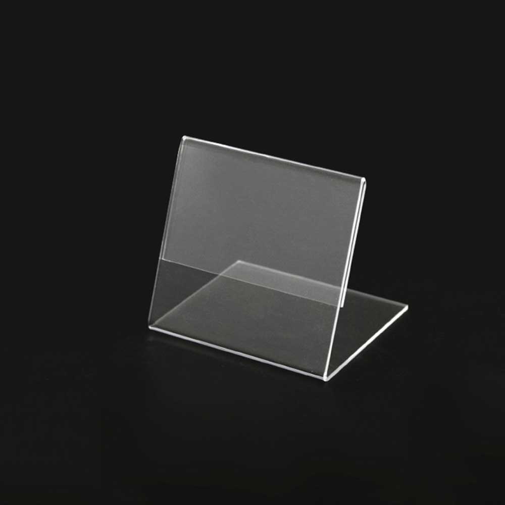 Slanted Clear Acrylic Sign Holder 3¼"W X 3"H (5pcs) - CTS0235