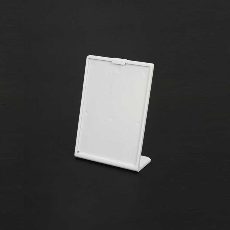 Slanted Acrylic White Sign Holder 4⅛”W x 5¾"H (4pcs) - CTS0304W