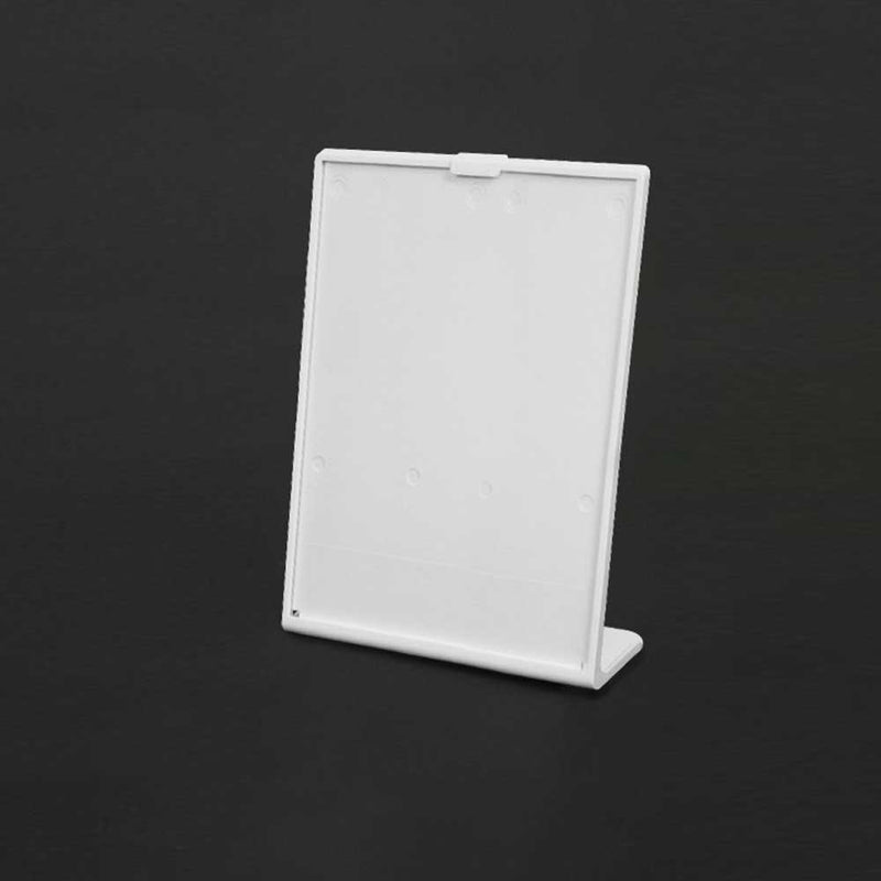 Slanted Acrylic White Sign Holder 5¾”W x 8”H (4pcs) - CTS0305W