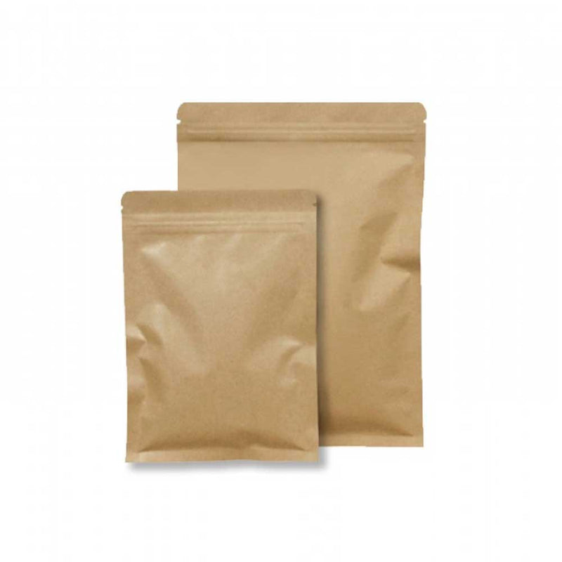 Kraft Paper Foil Interior Zip Lock Bags (200 pcs)
