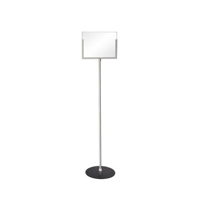Letter Size Silver Frame Floor Sign Holder with Acrylic (11"W x 8½"H) - #FSH004LS