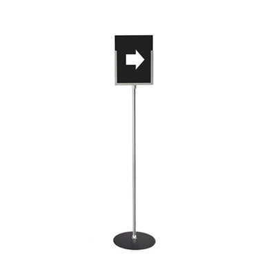 Letter Size Silver Frame Floor Sign Holder with Acrylic (8½"W x 11"H) - #FSH004PS