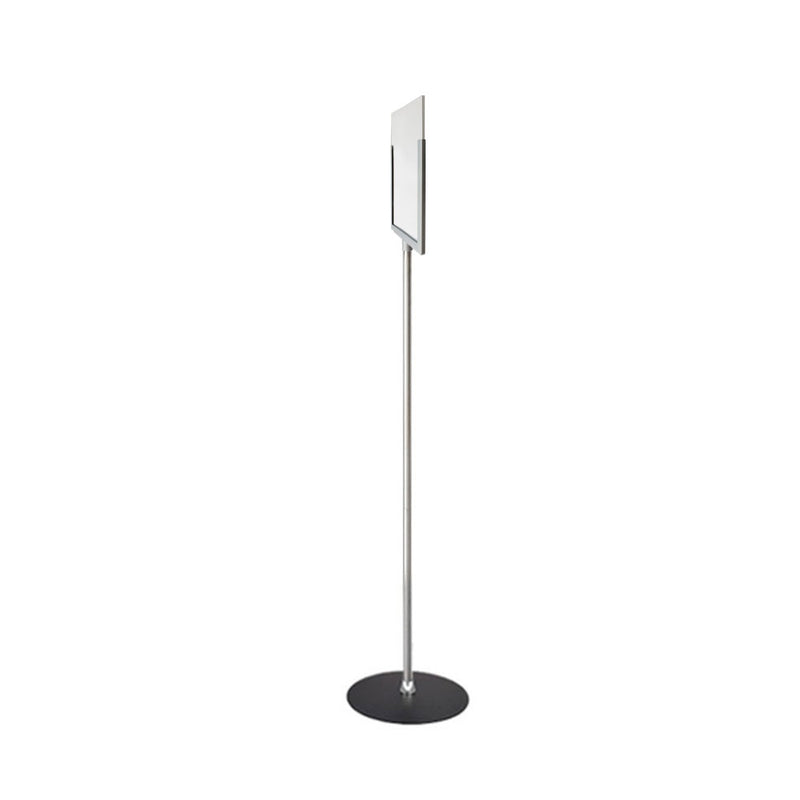 Letter Size Silver Frame Floor Sign Holder with Acrylic (8½"W x 11"H) - 