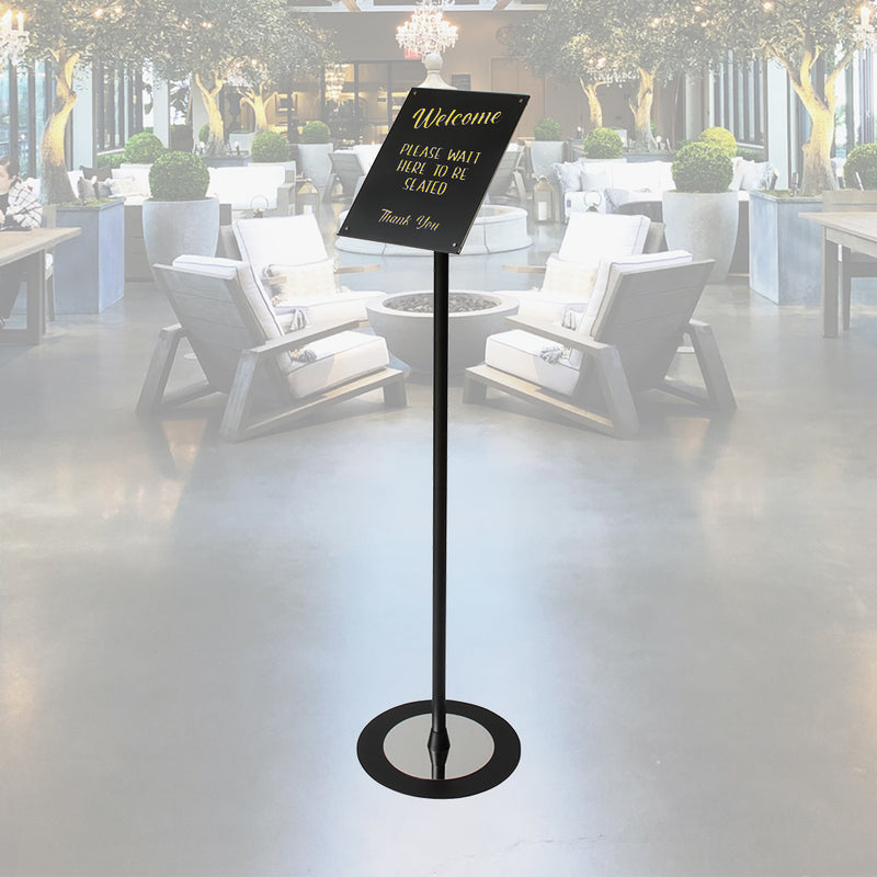 Magnetic Floor Sign Holder with Acrylic (8¾"W x 11¼"H) - 