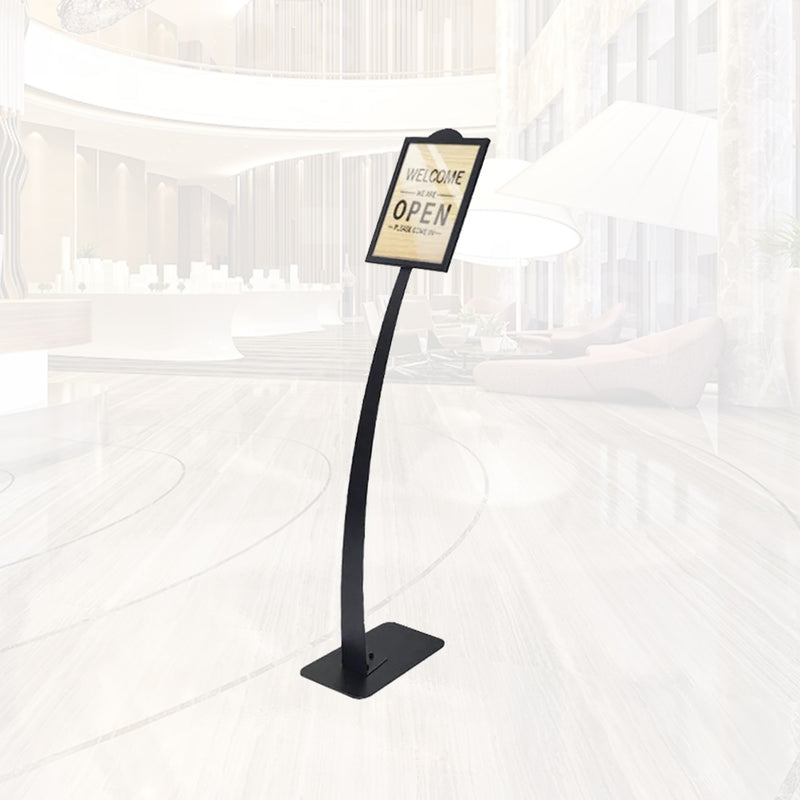 Metal Black Flex Floor Sign Holder (8½"W x 11"H) - 