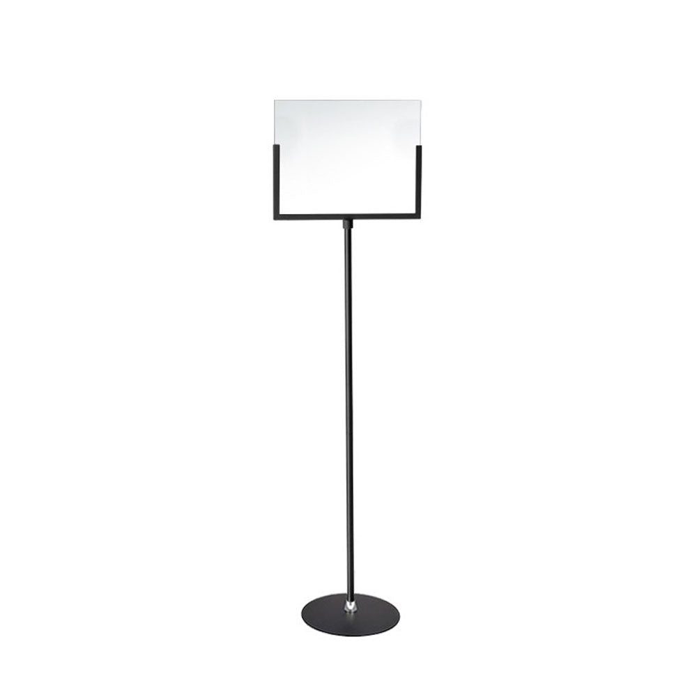 Black Frame Pedestal Sign Holder with Acrylic Face (14"W x 10¾"H) - #FSH021L