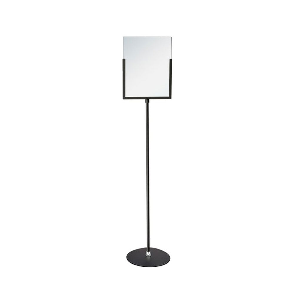 Black Frame Pedestal Sign Holder with Acrylic Face(10¾"W x 14"H ) - #FSH021PB