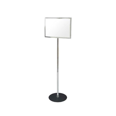 Metal Chrome Frame Floor Sign Holder (16"W x 12"H) - #FSH026