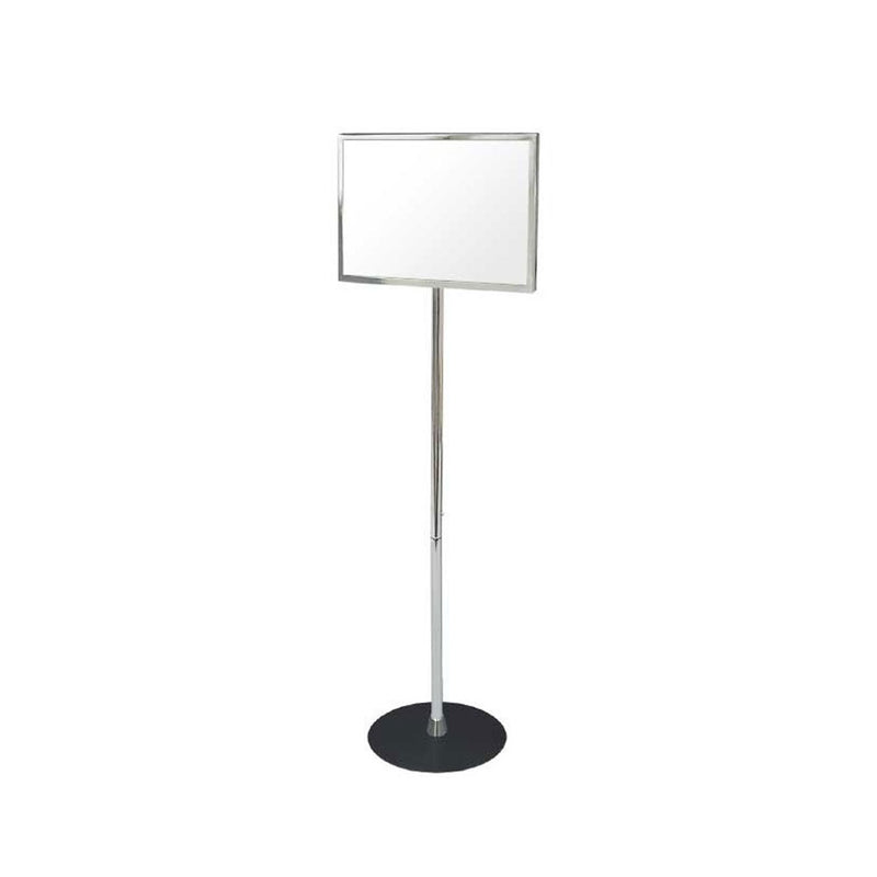 Metal Chrome Frame Floor Sign Holder (16"W x 12"H) - 
