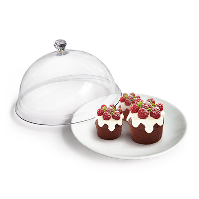 Food Serving Platter with Dome Cover (12"Dia) - 