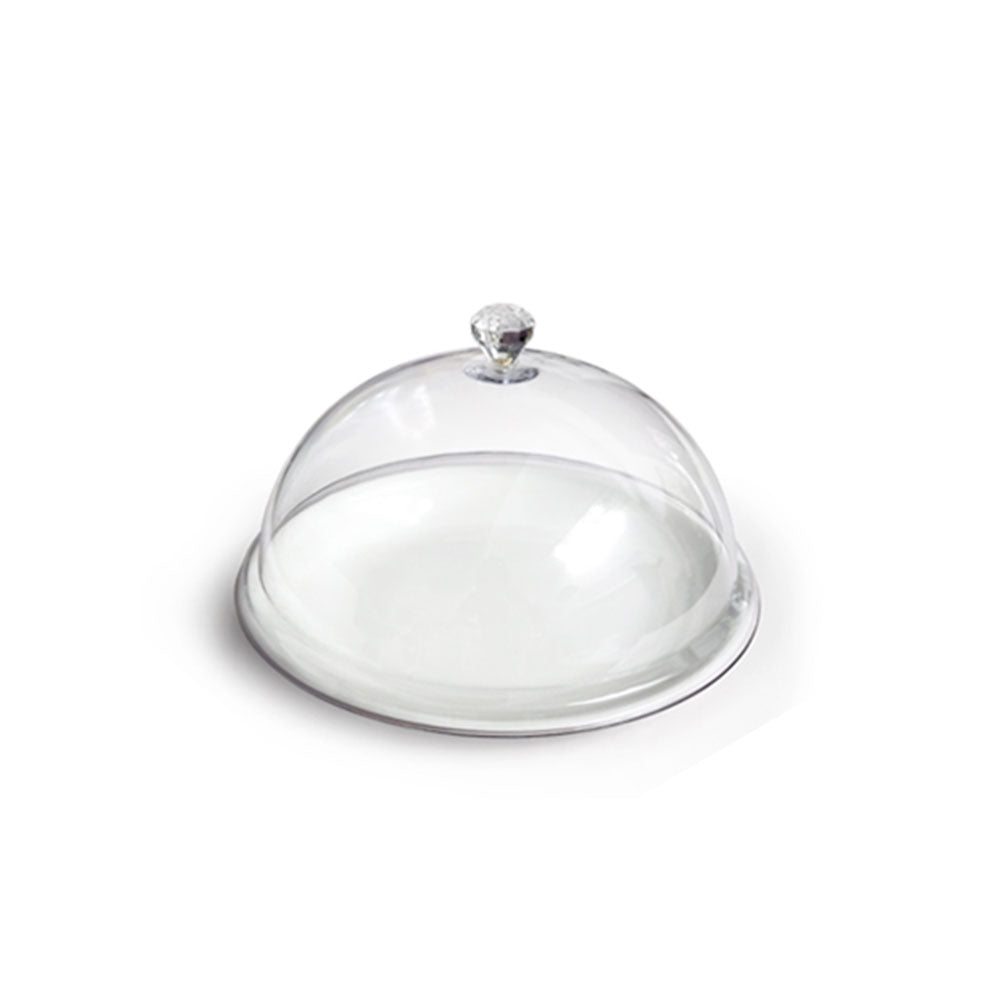 12" Food Serving Tray with Dome Cover – Clear Acrylic Buffet & Catering Display - #FST012