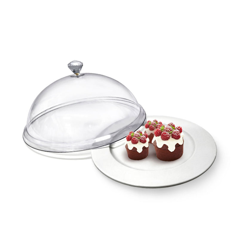Food Serving Platter with Dome Cover (14"Dia) - 