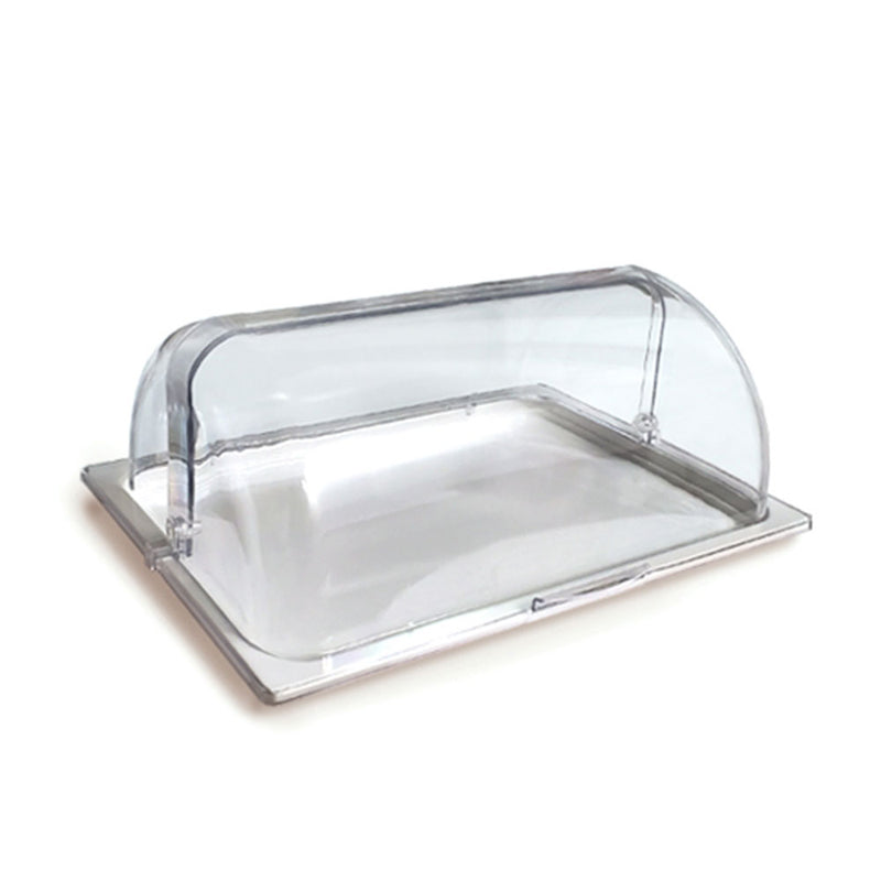 Food Serving Dome Tray with Roll-Back Lid (16¼”W x 11¼”D) - 
