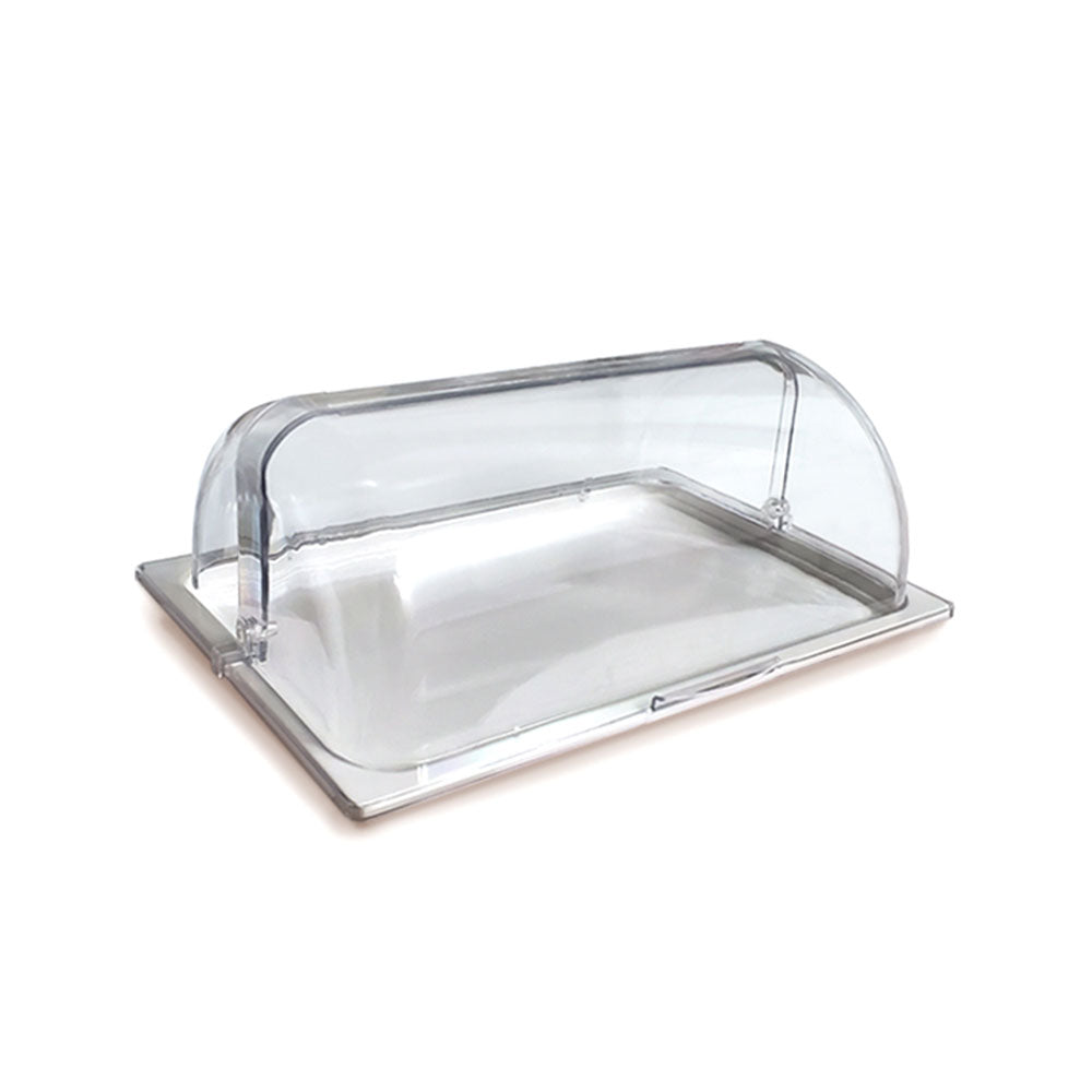 Food Serving Dome Tray with Roll-Back Lid (21”W x 13¼”D) - #FST021