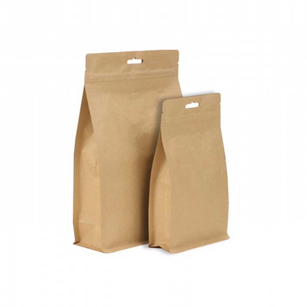 Kraft Paper Grease Resistant Interior Zip Lock Bags (100 pcs)