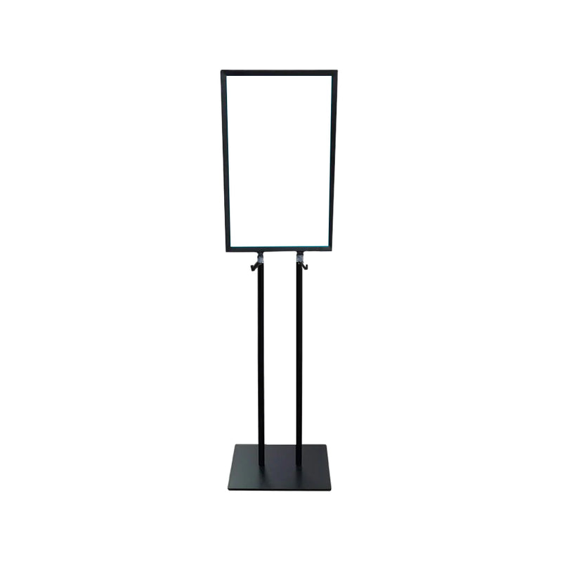 Hook Stand Black Frame Floor Sign Holder 14”W x 22”H - 