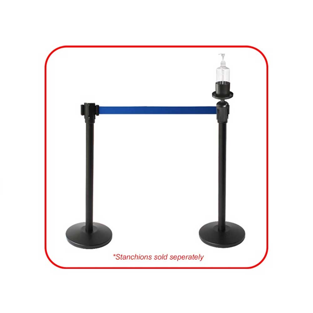 4-Way Stanchion Black Sanitizer Holder (for: #ST001, #ST003 & ST005)  - #HSD-SH09R